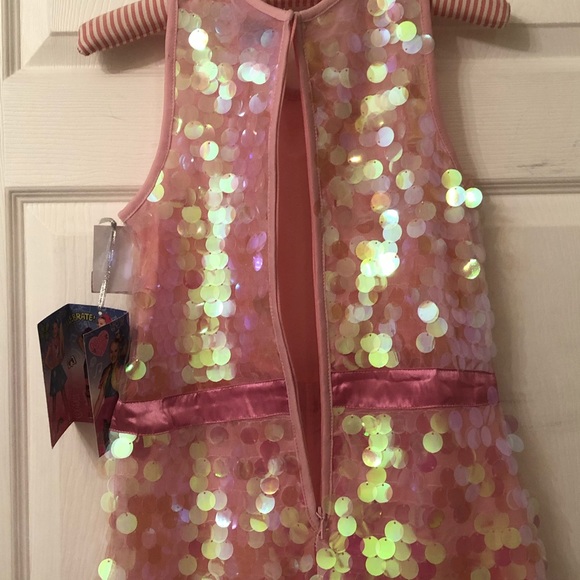 NWT Jojo Siwa pink iridescent paillette romper - Picture 5 of 7